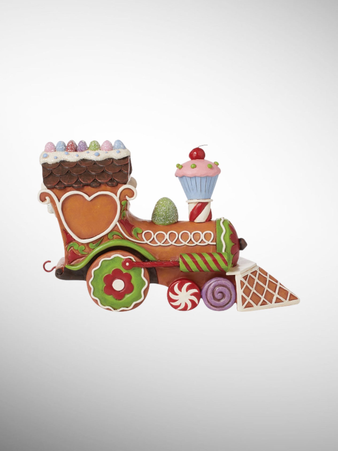 Jim Shore Gingerbread Christmas - Santa's On His Way Gingerbread Train Engine Figurine